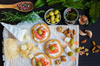 Prosciutto ile lezzetli bruschetta