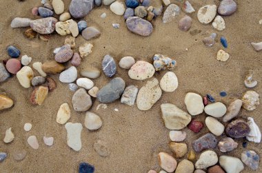 Çakıl taşları ile güzel kum arka plan