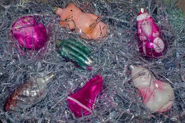 Vintage christmas ornaments — Stock Photo, Image