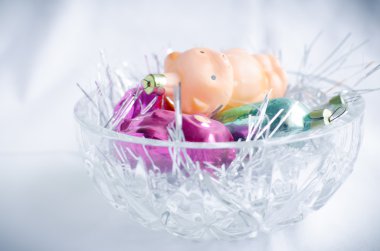 Açık renkli Vintage Noel süsler