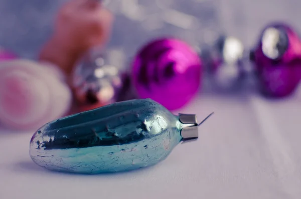 Cucumber - vintage christmas ornaments — Stock Photo, Image