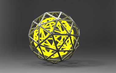 arka plan ile 3D render Küre