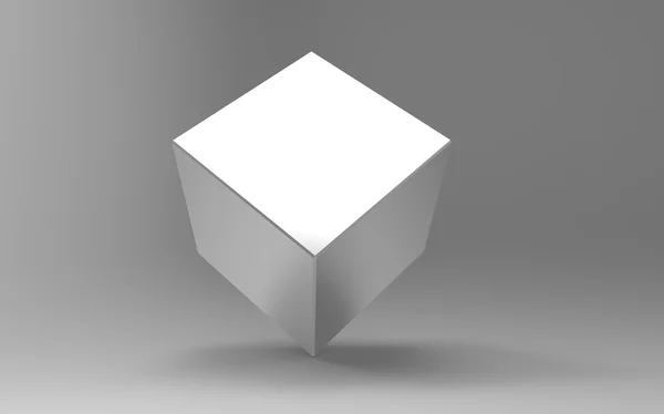 Cubo 3D renderizado con fondo —  Fotos de Stock