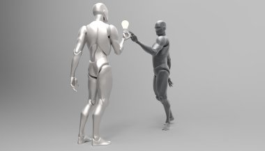 yeni bir fikir ile 3D insan tutun ampul