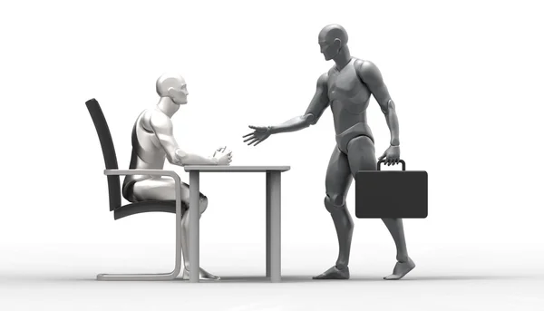 Reunión de negocios humanos 3D . — Foto de Stock