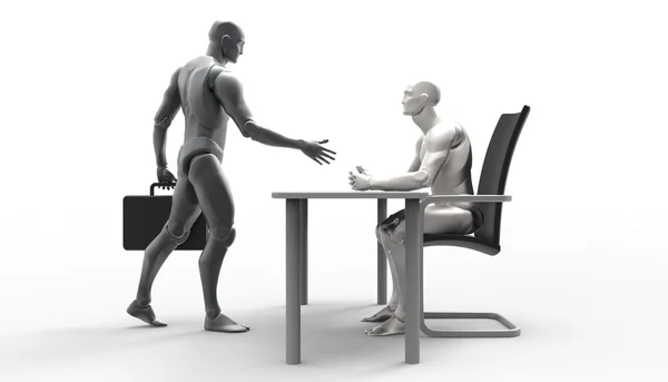 Reunión de negocios humanos 3D . — Foto de Stock