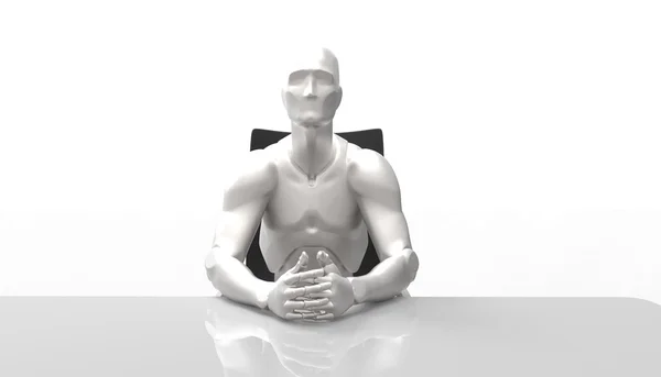 3D人类商业会议. — 图库照片