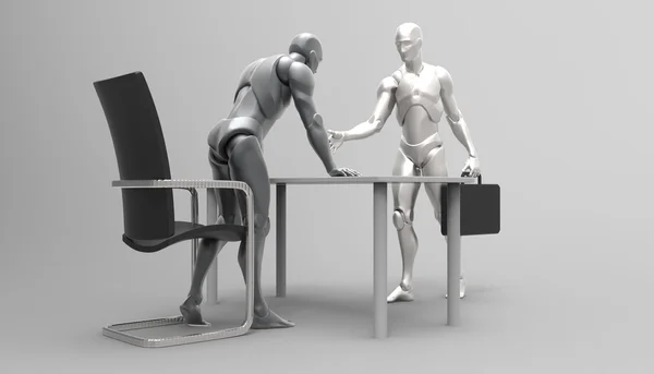 Möte i 3D för mänskliga företag. — Stockfoto