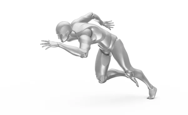 3d beyaz insan çalıştırmak