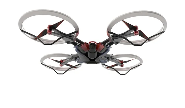 3D quadcopter mänskliga spela med quadcopter. — Stockfoto