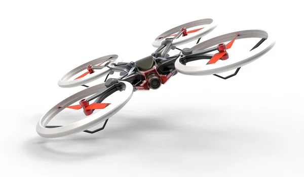 3D quadcopter insan quadcopter ile oynamak. — Stok fotoğraf