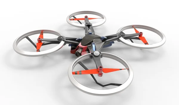 3d quadcopter 인간의 놀이 quadcopter. — 스톡 사진