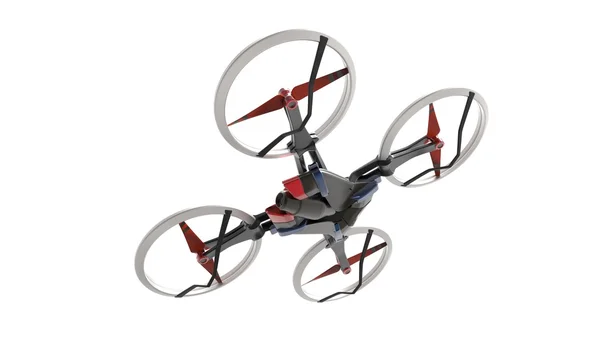 3D quadcopter jogo humano com quadricóptero . — Fotografia de Stock