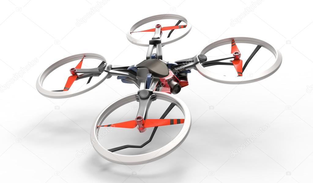 3D quadcopter human play with quadcopter.