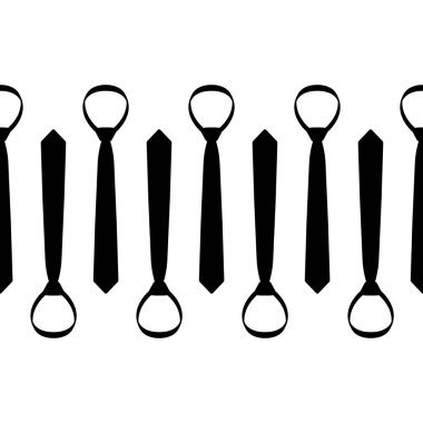 Basit, pürüzsüz sınır çizgisi. Silüet siyah kravat beyaz arkaplanda izole edilmiş. Zarif kıyafetlerin sembolü, kıyafet yönetmeliği, ofis tarzı, iş hayatı. Takım elbise aksesuarı. Vektör deseni illüstrasyonu