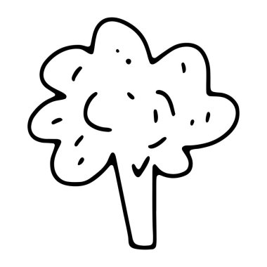 Kek brokoli. Beyaz arka planda izole edilmiş brokoli taslağı. El yapımı taze sebzeler. Sağlıklı beslenmenin, sağlıklı beslenmenin, ekolojik beslenmenin, bahçıvanlığın, vejetaryen menüsünün sembolü. Vektör illüstrasyonu