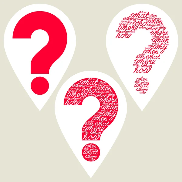 soru işaretleri seti.