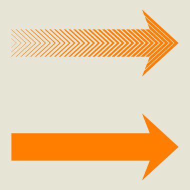 Doğrusal turuncu ok.