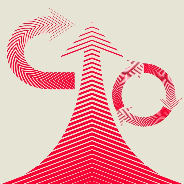 Doğrusal kırmızı ok. Arka plan üzerinde izole.