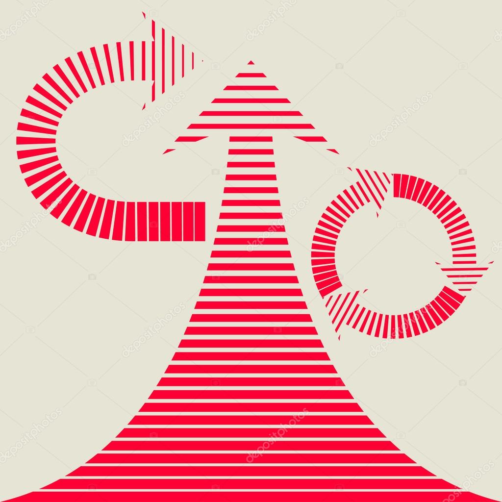Linear Red Arrow. Isolated on background. Arrow Design. Vector Arrow Background. Arrow Line Background. Abstract Arrow. Arrow Geometric. Arrow Icon. Modern Arrow. Geometrical Arrow. Arrow Logo. Vector Arrow.