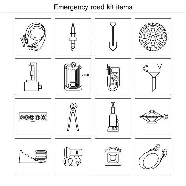 Acil yol kiti öğeler.