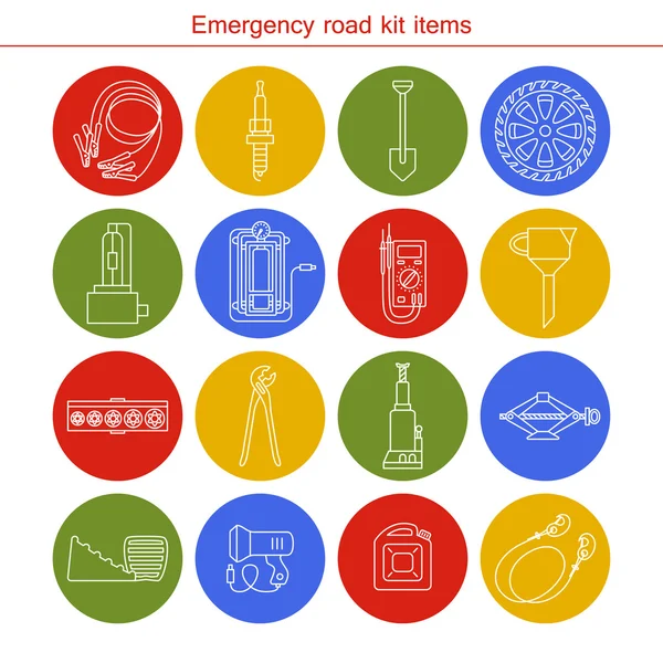 Acil yol kiti öğeler.