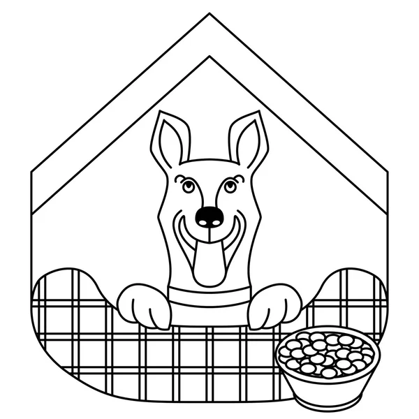 Perro casa símbolo . — Vector de stock