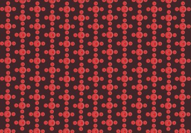 Koyu arka plan ile kırmızı çiçek desen vektör