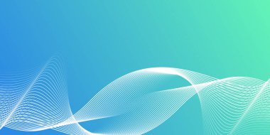 Mavi gradyan soyut arka plan ve dinamik çizgi dalga modeli teknolojisi konsepti. Pankart, poster, kapak, broşür, broşür, web sitesi için uygun.