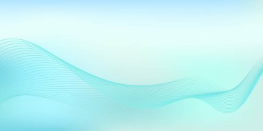 Yumuşak kış gradyanı mavi arka plan. Dinamik akış çizgisi desenli minimalist arka plan tasarımı. Pankart, sunum, reklam, ürün gösterimi için tasarım.