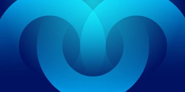 Futuristic blue gradient technology background with overlapping circle shapes