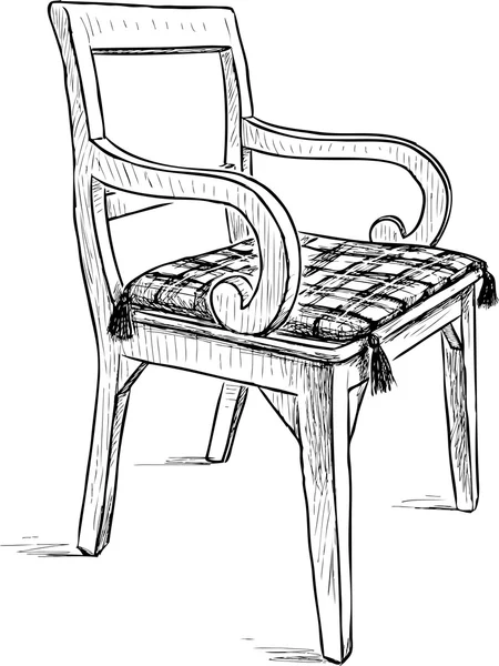 Vieille chaise rustique — Image vectorielle