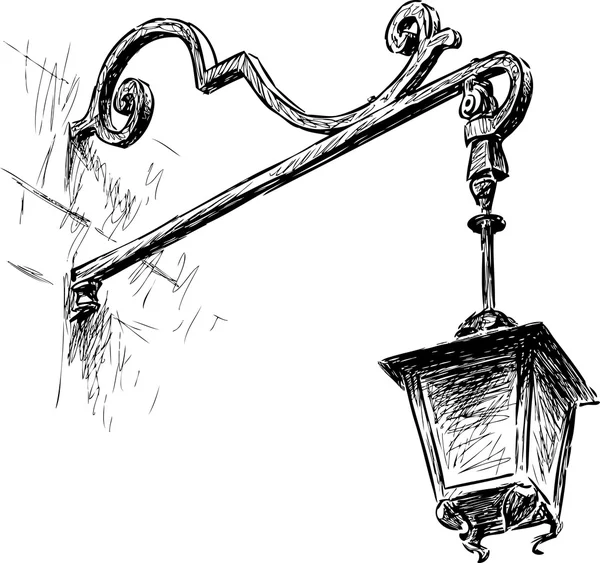 Vecchio lampione — Vettoriale Stock
