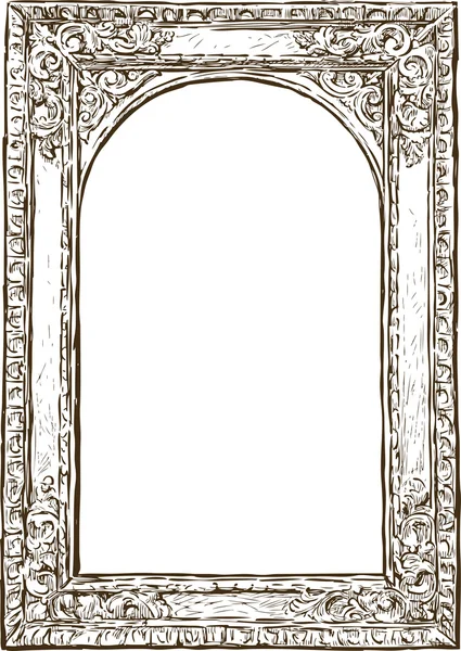 Old wooden frame — Stock Vector