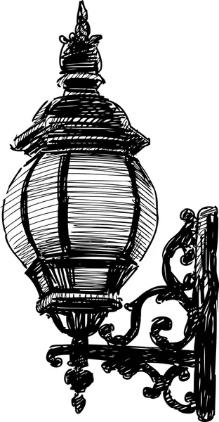 Lampe de rue vintage — Image vectorielle