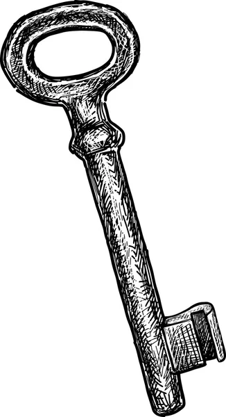 Ескіз старого ключа — стоковий вектор