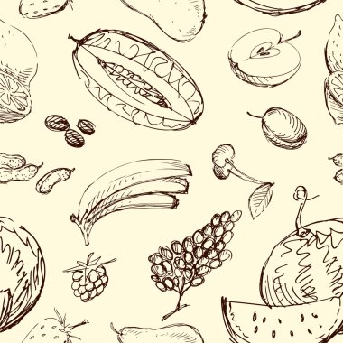 desen çizilmiş meyve