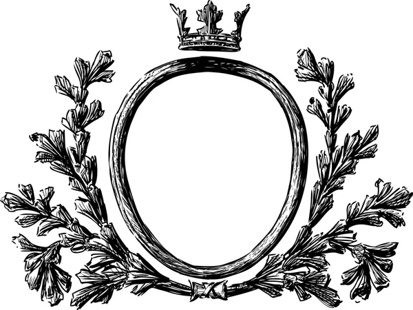 Round heraldic frame — Stock Vector