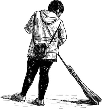 sokak süpürme aracı kroki