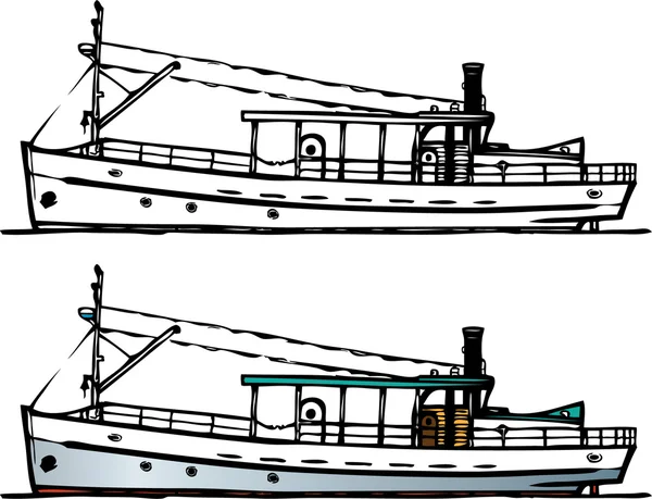 Vergnügungsmotorboot — Stockvektor
