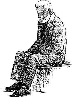 Yorgun yaşlı adam