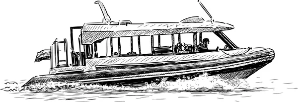 Croquis bateau de plaisance — Image vectorielle