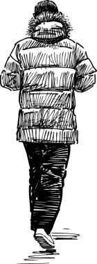 bir yürüyüş için kişi