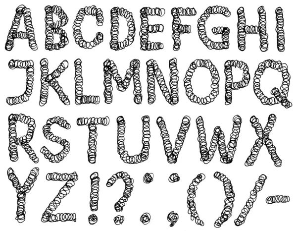 Molas alfabeto inglês — Fotografia de Stock