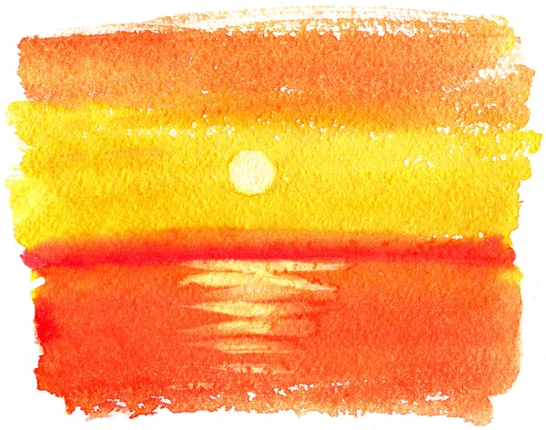 橙海落日 — 图库照片