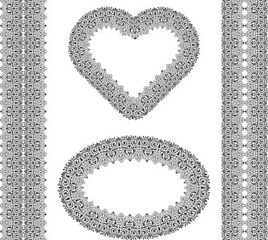 Vintage biçiminde dekoratif tasarım ögelerinin vektör görüntüsü