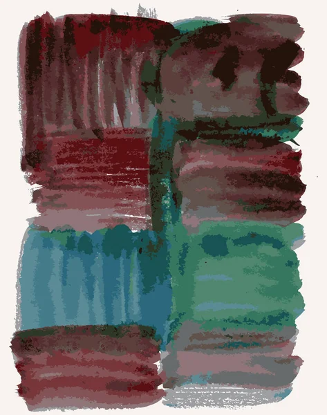 Aquarel Abstracte Achtergrond Van Penseelstreken Van Kleurrijke Verven — Stockvector