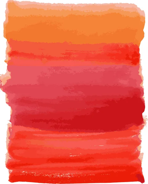 Kırmızı Boya Desenli Fırça Darbelerinden Vektör Suluboya Çizgili Arkaplan — Stok Vektör