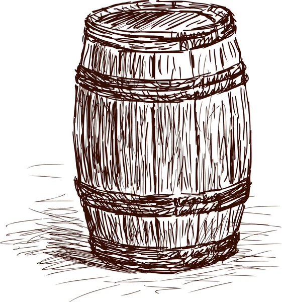 Velho barril de vinho —  Vetores de Stock