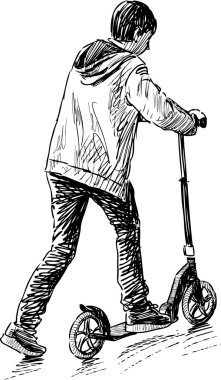 bir scooter sürme bot